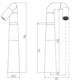 Смеситель для раковины Haiba HB11813-3 пепельный